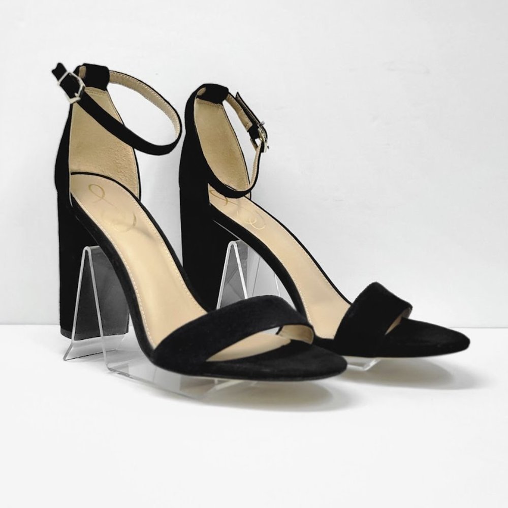 SAM EDELMAN yaro suede ankle strap block heel  sandals Sz 8.5
